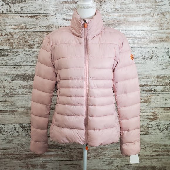 SAVE THE DUCK Blush Pink Giga Classic Puffer Coat - Picture 5 of 15